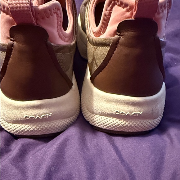 Coach Brown and Pink Women's Sneakers - Picture 4 of 9
